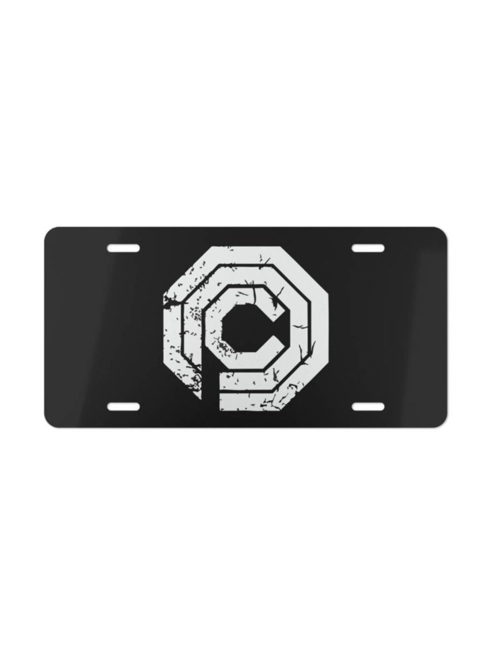 Robocop OCP Central Logo Vanity License Plate Retro Sci-Fi 80s Tag USA
